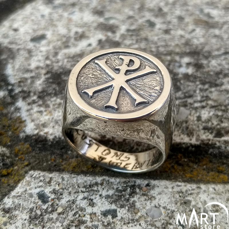 Chi rho hot sale signet ring